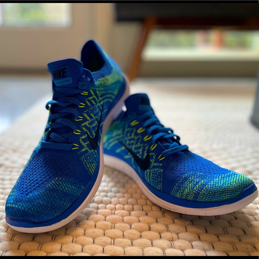 Mens Nike Free 4.0 Flyknit Athletic Training Shoe
